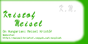 kristof meisel business card