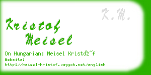 kristof meisel business card